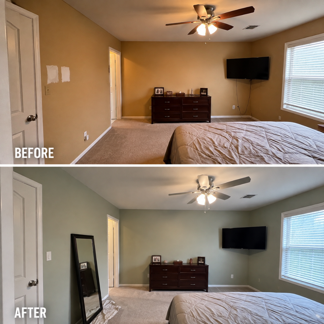 Wallpaper installation in an Algonquin, IL home